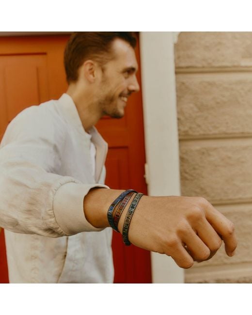 Tateossian Brown Mosaic Bracelet for men
