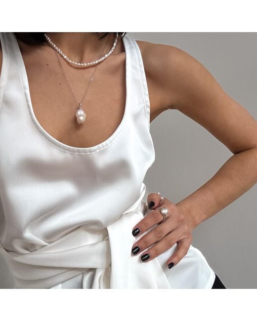 Pearl Code White Baroque Pearl Choker — Freshwater Pearl Necklace