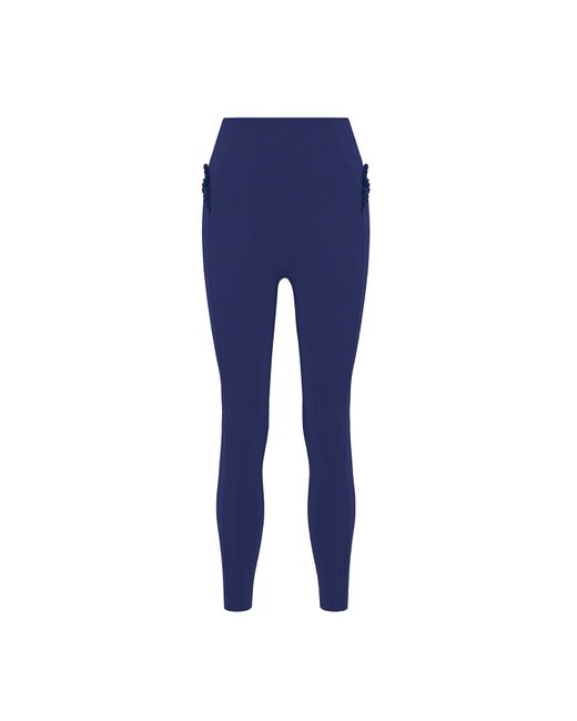 Yes Flâneuse Blue Lana Leggings With Tiny Side Ruffles Medival