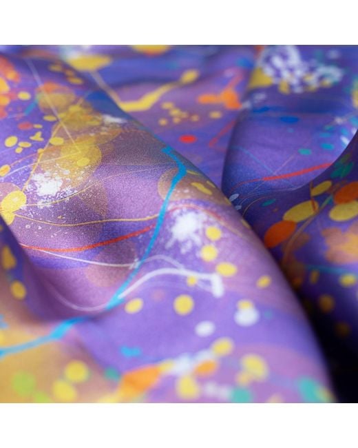 Lilia Munn Purple Mulberry Silk Scarf–