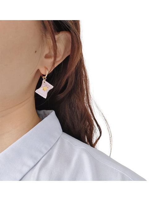 POPORCELAIN Metallic Porcelain Sweet Candy Earrings