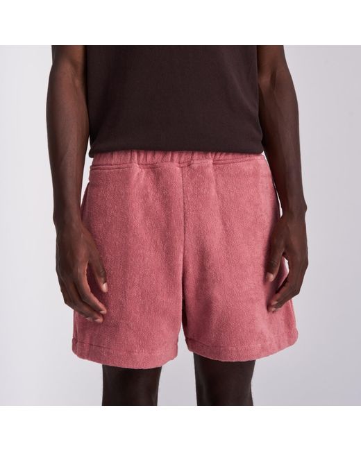 Little Mariner Red Dusty Rose Terry's Shorts for men