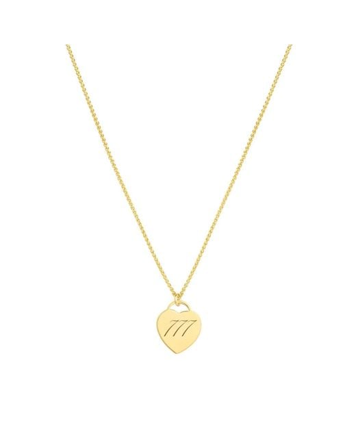 SET & STONES Metallic Alice Angel Numbers Necklace- Seven