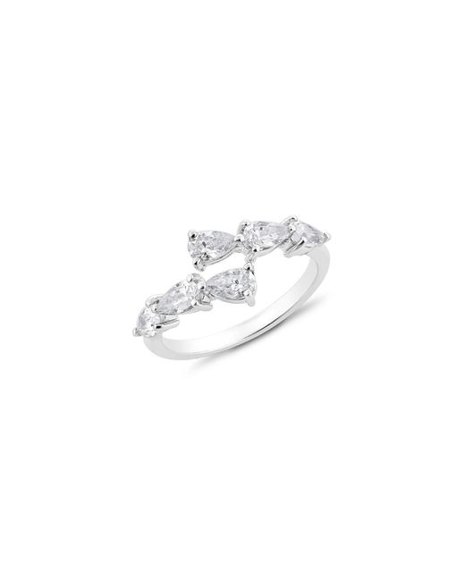 SALLY SKOUFIS White Pure Ring With Made Diamondsin Sterling