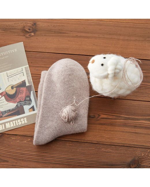 Soft Strokes Silk Gray Cashmere Quarter-Length Socks Set Of Two