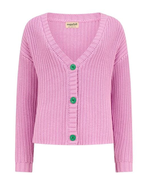 Sugarhill Pink Raya Cardigan, Mauve
