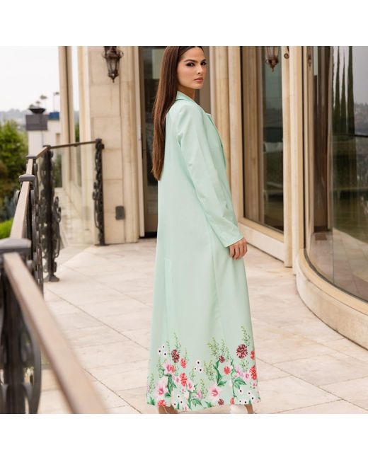 Roqaia Fashion House Green Mint Blossom Jacket
