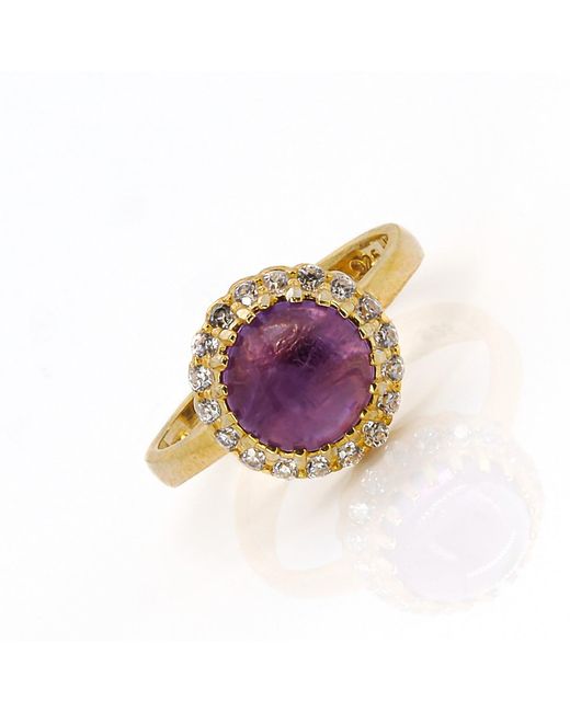 Ebru Jewelry Pink Diamond Amethyst Gemstone Ring