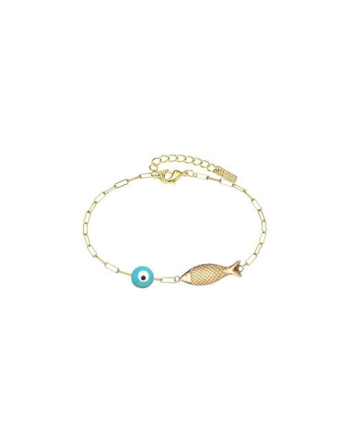 Adriana Pappas Designs Metallic Fisheye Chain Bracelet