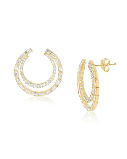 SHYMI Metallic Double Hoop Earrings