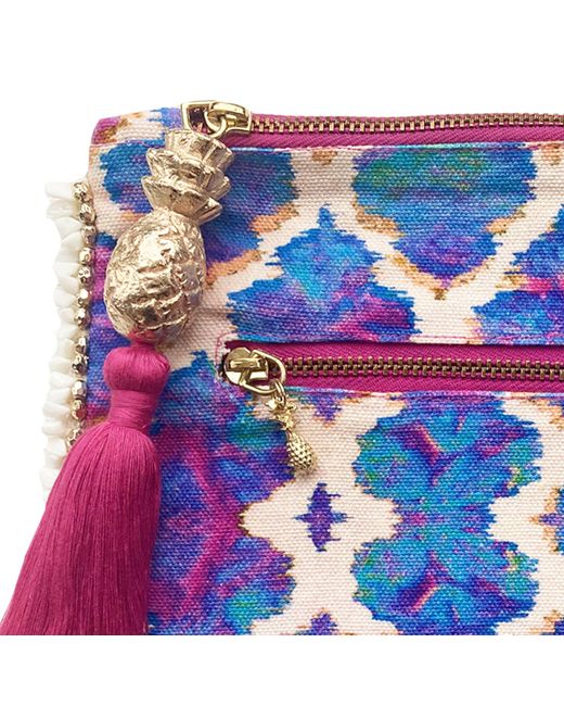 Sophia Alexia Blue Orchid Paradise Clutch Bag
