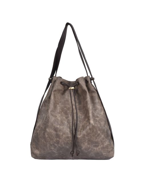 Owen Barry Brown Leather Mathilde Backpack/Shoulder Bag