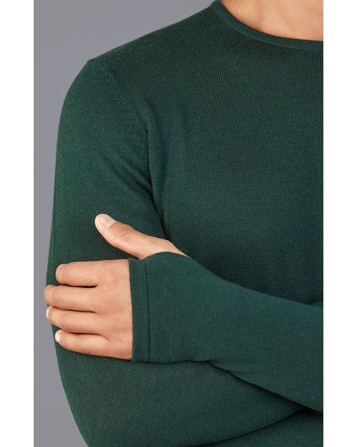 Paul James Knitwear Green Heavyweight Merino Activewear Training Kratos Top for men