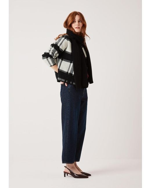 Loop Cashmere Black Reversible Check Jacket