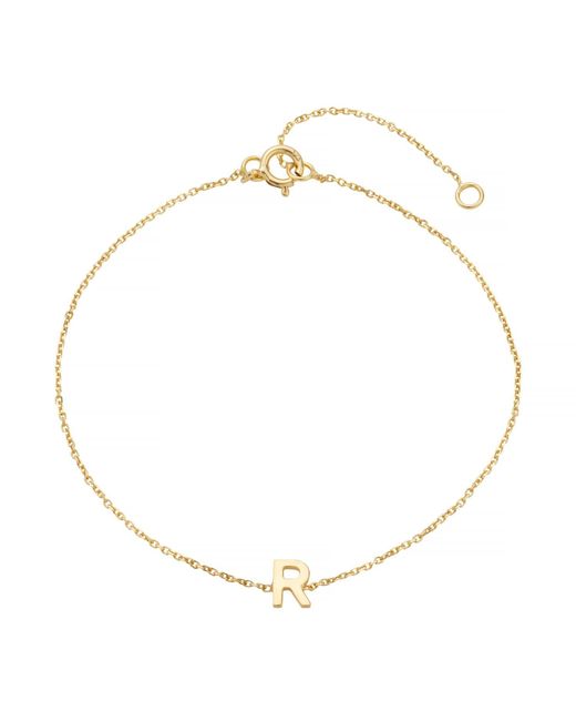 Posh Totty Designs Metallic Petite Gold Fine Initial Bracelet