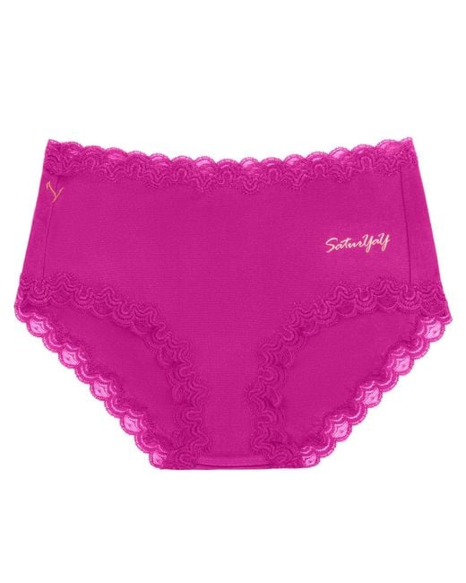 Uwila Warrior Pink Soft Silk Days Of The Week Briefs Saturyay- Festival Fuschia