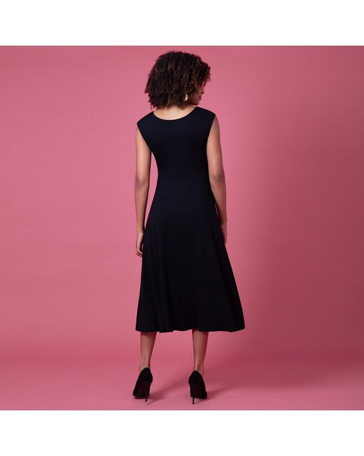 Alie Street London Black Luna Midi Dress With Pockets