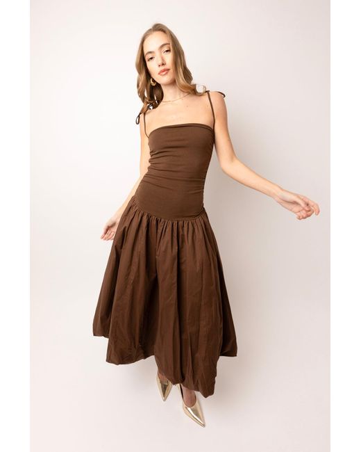 Amy Lynn Brown Alexa Chocolate Puffball Dress