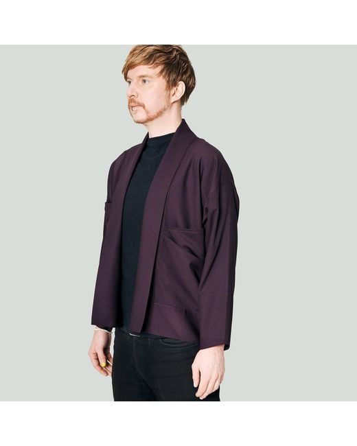 MOE Purple Plum Wool Vest Jacket