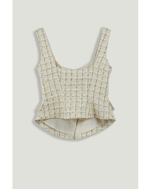 Nocturne Multicolor Button Accessory Tweed Bustier