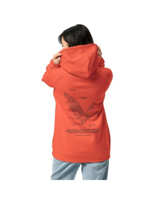 Anchor and Crew Red Burnt Seven You Are Enough X Mental Health Editions Organic Cotton Hoodie