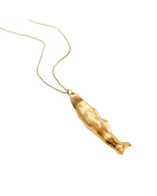 Posh Totty Designs Metallic Fortune Fish Large Pendant Necklace
