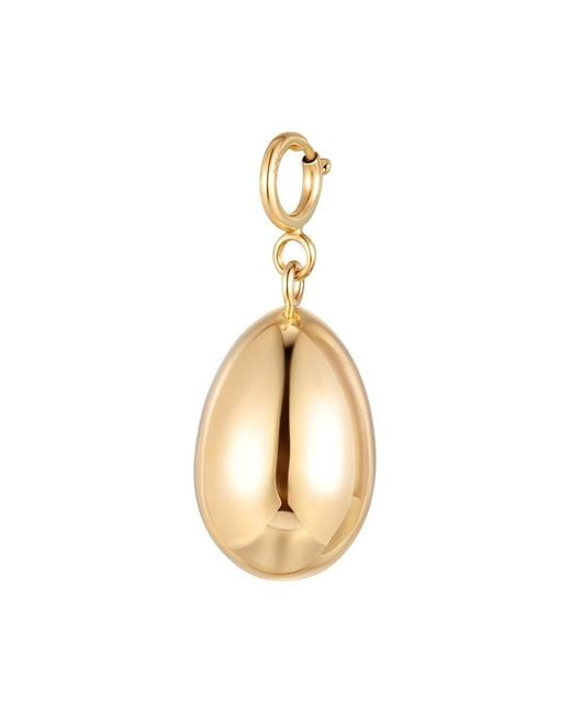 Larisa Beaumont Metallic Renaissance Charm – 14K Solid Egg Pendant