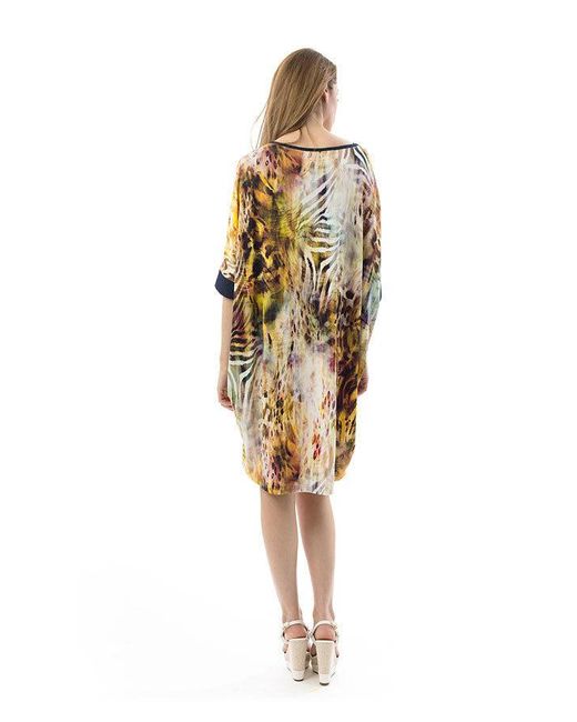 Conquista Metallic Animal Print Loose Style Dress