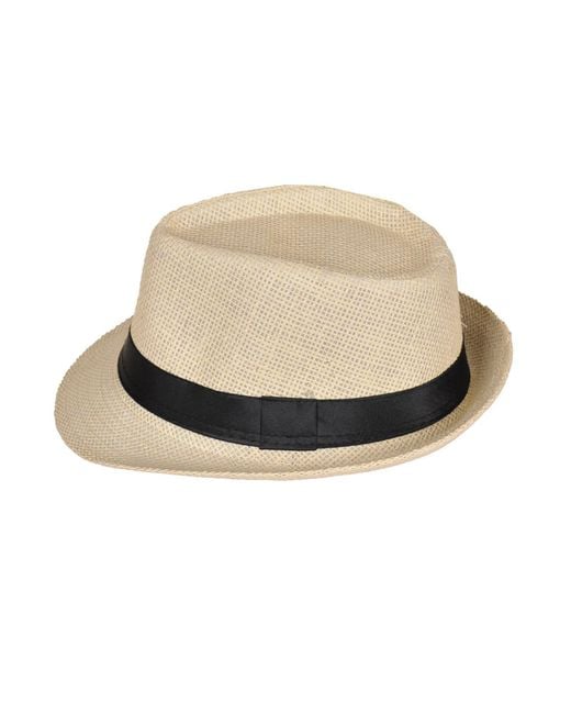DAVID WEJ Natural Neutrals Trilby Straw Hat for men