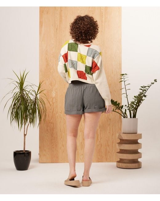 Known Supply Gray Gauze Shorts