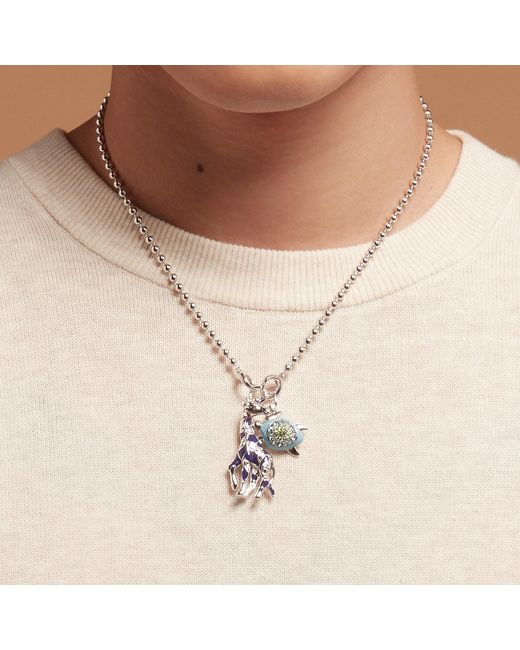 Onia Metallic Baby Sphere Necklace