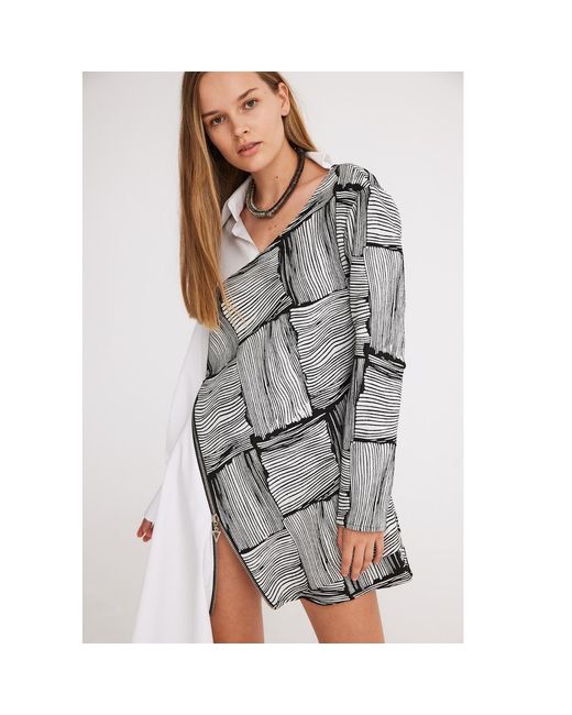 Mirimalist Gray Dharma Shirt Mini Dress