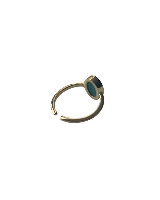 Fi Collection Green Plated Onyx Ring