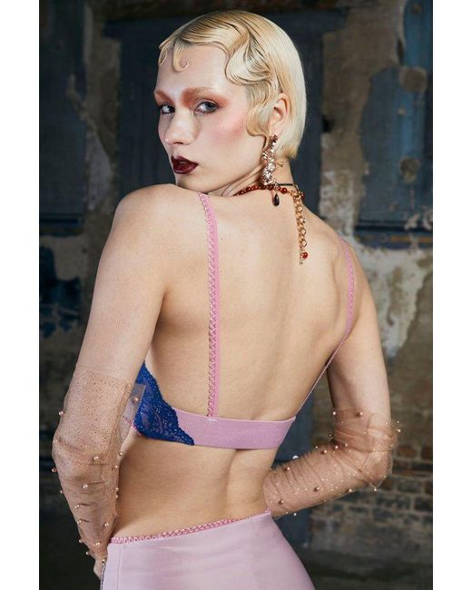 Natalia Petruch Blue Audrey Bralette Top