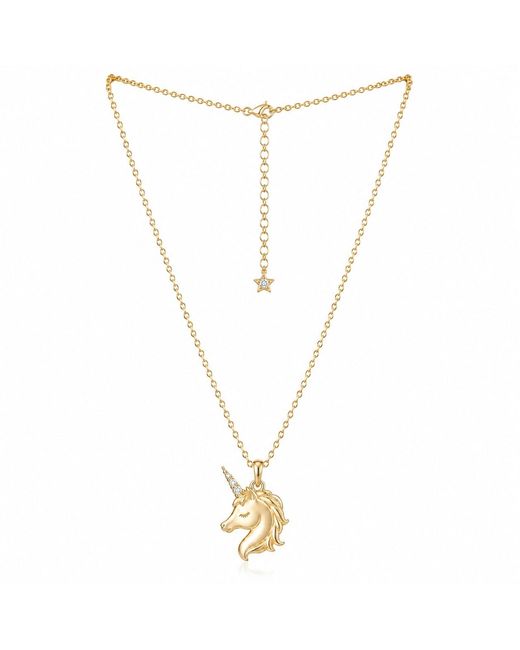 Ormiro Metallic Unicorn Necklace