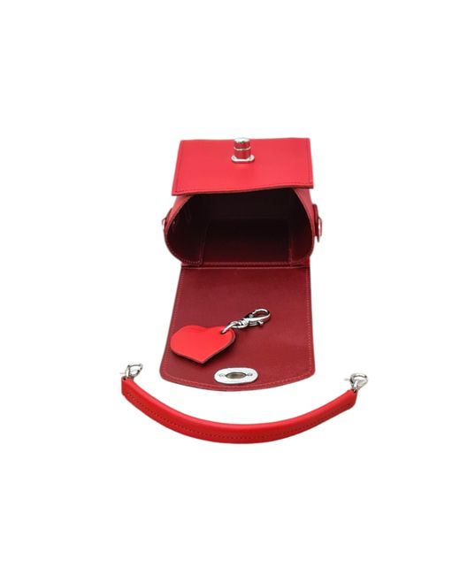 Zatchels Red Bauble Handmade Leather Handbag