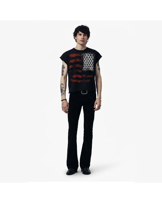 Other Uk Black Stars & Stripes Rocker Tee for men