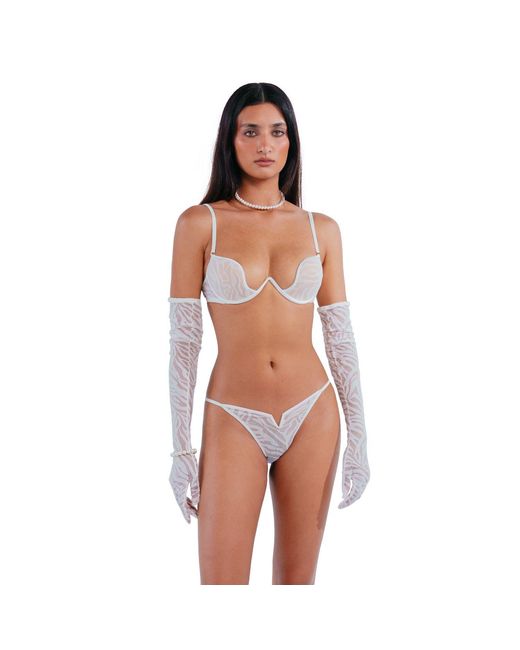 Perilla Lingerie White Kylie Thong Off