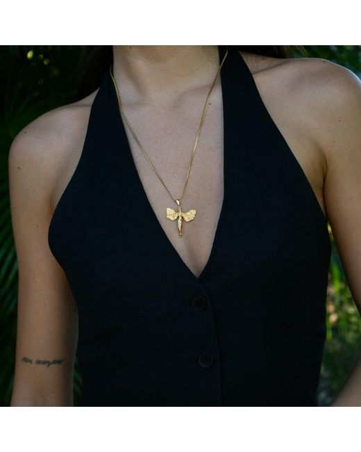 Ebru Jewelry Metallic Heavenly Guardian Vermeil Necklace