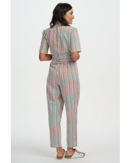 Sugarhill Multicolor Meredith Boilersuit Multi, Colourful Canvas Stripe