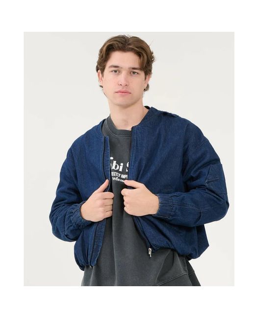 Win Out Blue Balloon Denim Bomber for men