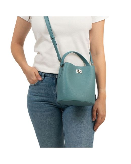 Hamel Atelier Blue Riva Leather Crossbody Bag