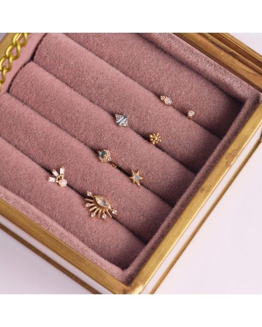 Zohreh Metallic Beaded Flower Flat Back 9K