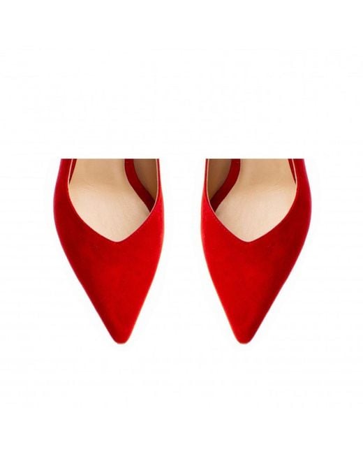 The 5Th Element Red Amalia Suede Pumps