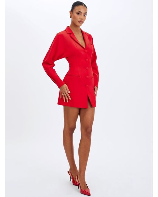 Miss Circle New York Red Blythe Cherry Batwing Blazer Mini Dress