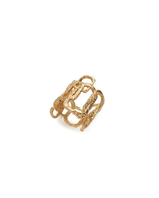 Retro Chic Metallic Roman Arc Golden Ring