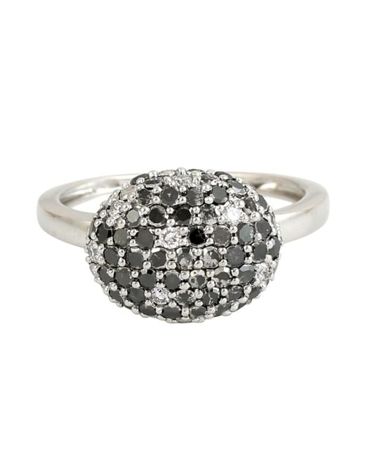 Artisan Metallic Diamond Cluster Ring