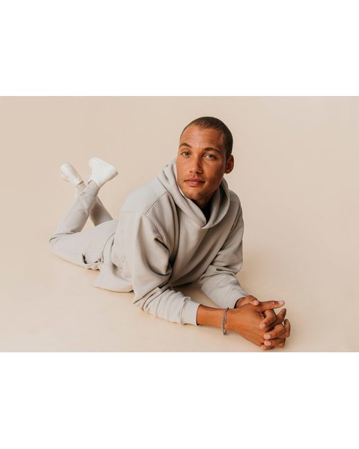 Ocio Leisurewear Gray Neutrals Oversized Hoodie for men