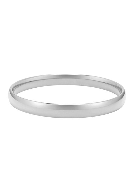 Nialaya White Classic 8Mm Round Bangle