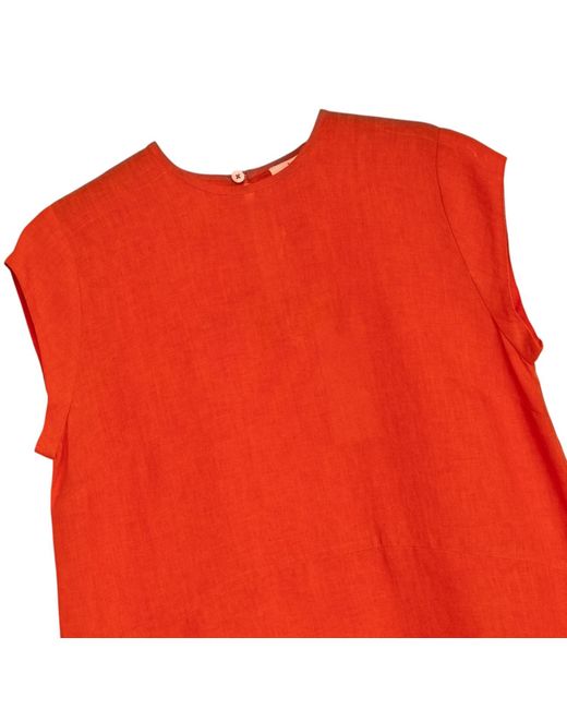 Niza Red Linen Top Cannes